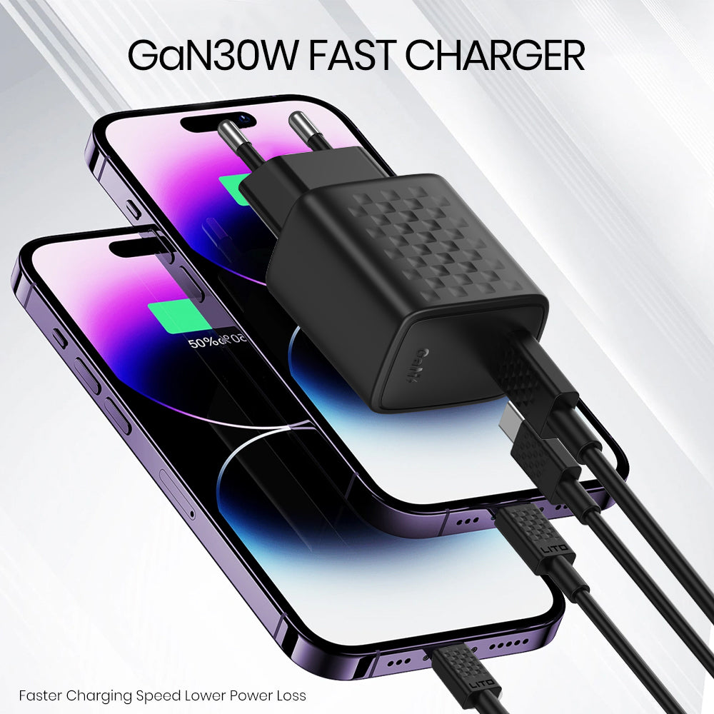 Lito LC17 Nettlader, 30W, 3A, 1 x USB-C, Svart