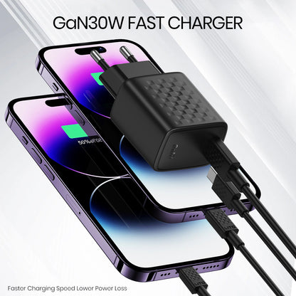 Lito LC17 Nettlader, 30W, 3A, 1 x USB-C, Svart