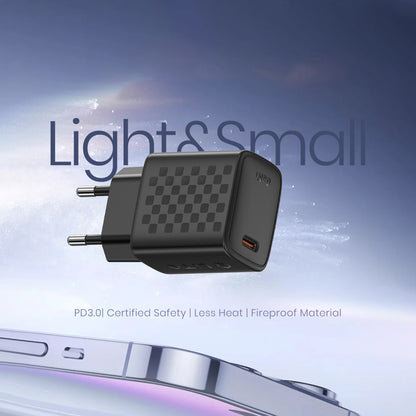 Nettlader med USB-C-kabel Lito LC17T, 30W, 3A, 1 x USB-C, Svart