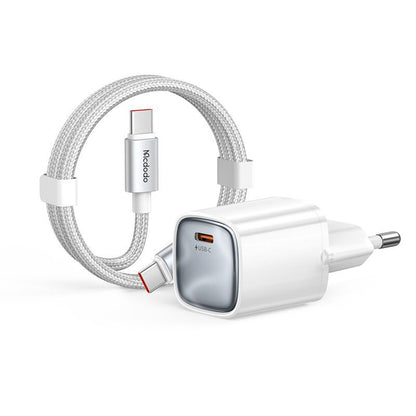 Nettlader med USB-C-kabel Mcdodo Nano CH-4432, 45W, 3A, 1 x USB-C, hvit