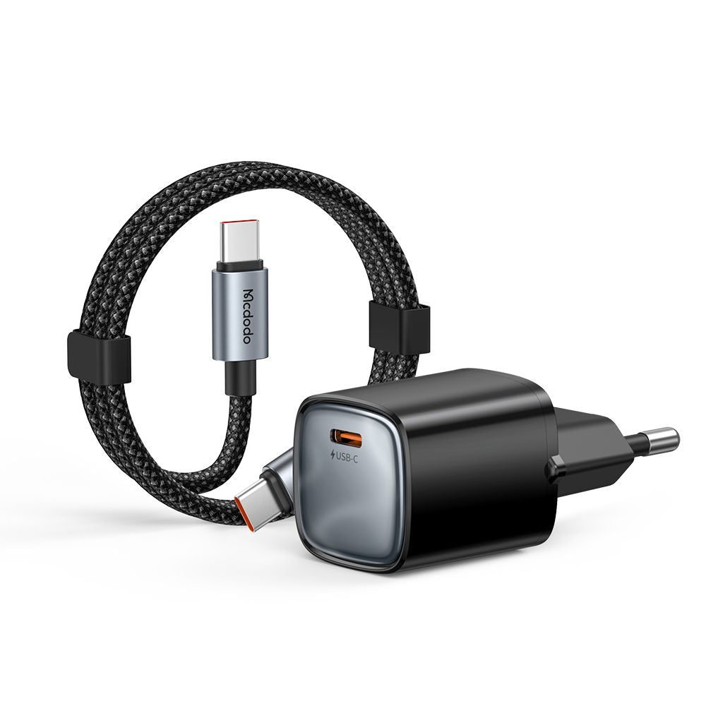 Nettlader med USB-C-kabel Mcdodo Nano CH-8262, 65W, 3,25A, 1 x USB-C, Svart