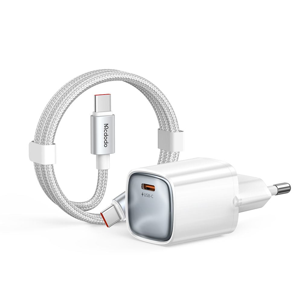 Nettlader med USB-C-kabel Mcdodo Nano CH-8263, 65W, 3,25A, 1 x USB-C, hvit