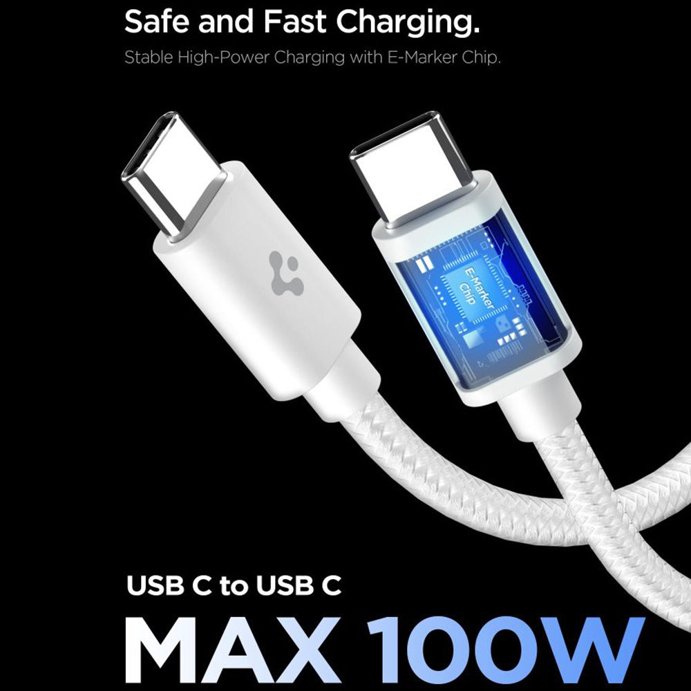 Nettlader med USB-C-kabel Spigen EE451EU Essential, 45W, 3A, 1 x USB-C, Hvit ACH09473