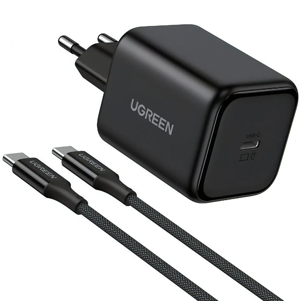 Nettlader med USB-C-kabel UGREEN X524 (65054), 45W, 3A, 1 x USB-C, svart