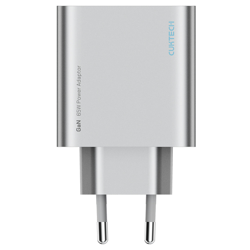 Cuktech nettadapter, 65W, 3,25A, 1 x USB-A - 2 x USB-C, hvit CUK0A15CEUSL