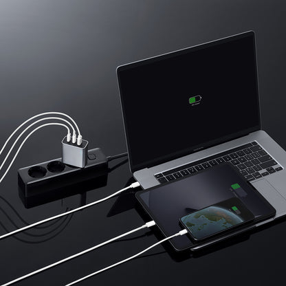 Cuktech nettadapter, 65W, 3,25A, 1 x USB-A - 2 x USB-C, hvit CUK0A15CEUSL