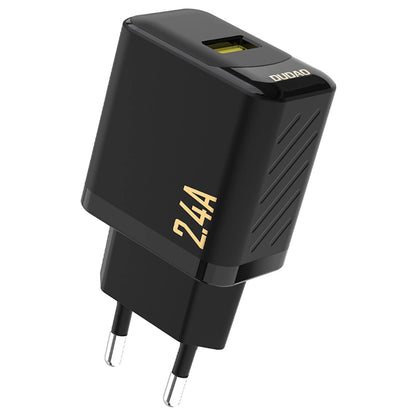 Dudao A23 Nettlader, 12W, 2.4A, 1 x USB-A, Svart