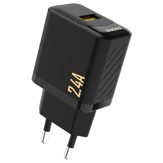 Dudao A23 Nettlader, 12W, 2.4A, 1 x USB-A, Svart