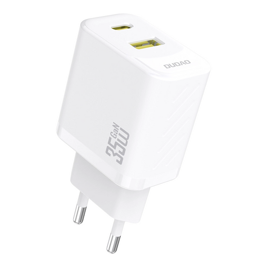 Dudao A27 Max Nettlader, 35W, 1 x USB-A - 1 x USB-C, Hvit