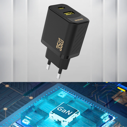 Dudao A27 Max Nettlader, 35W, 1 x USB-A - 1 x USB-C, Svart