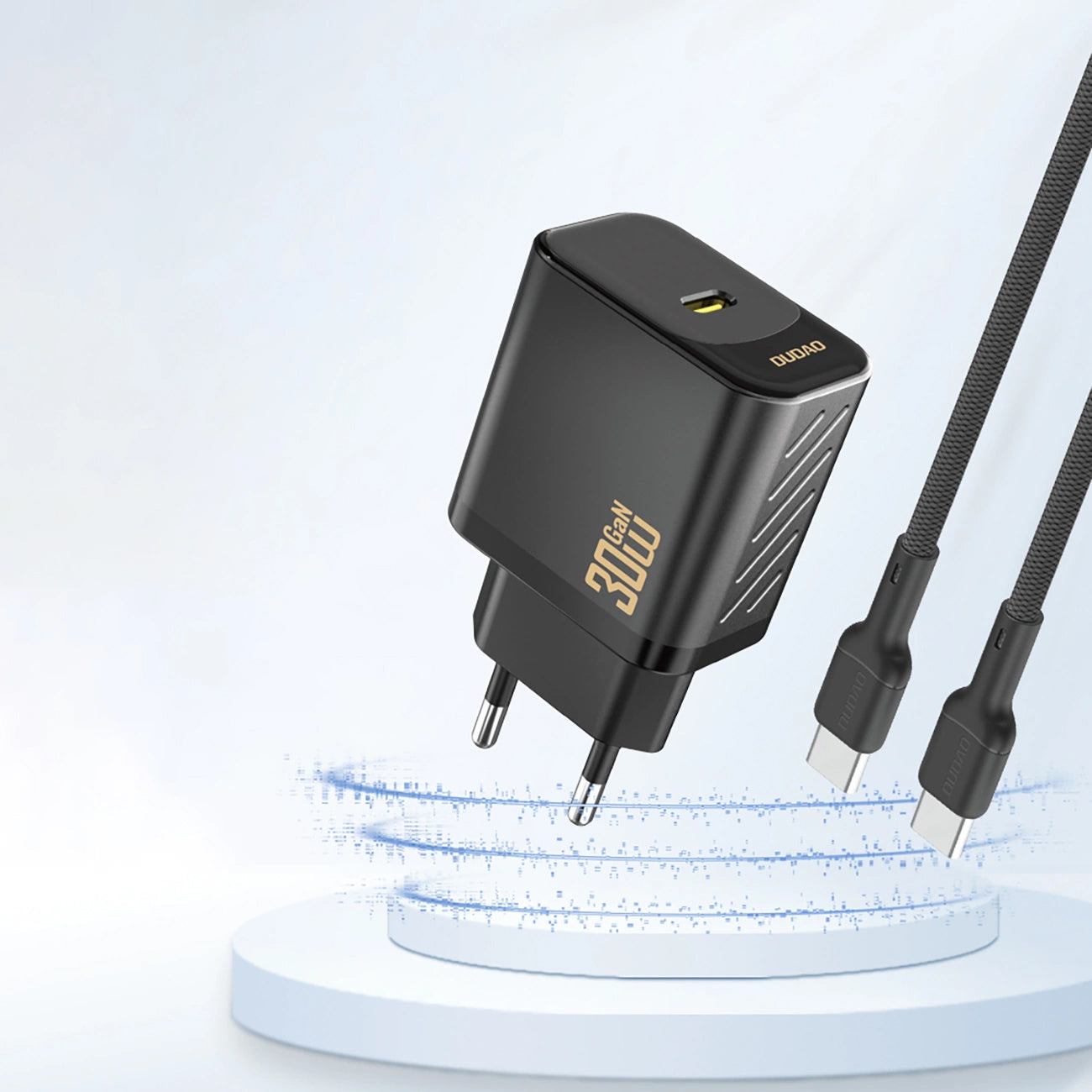 Lader for nettverk Dudao A27P, 30W, 3A, 1 x USB-C, Svart