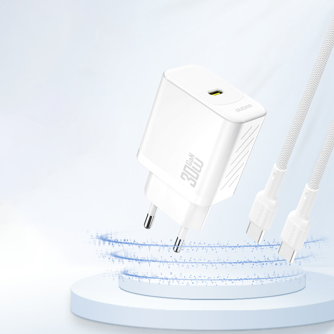 Dudao A27P Nettlader, 30W, 3A, 1 x USB-C, Hvit