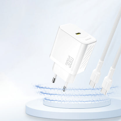 Dudao A27P Nettlader, 30W, 3A, 1 x USB-C, Hvit
