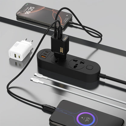 Nettlader Dudao A27TEU, 30W, 3A, 1 x USB-A - 1 x USB-C, Svart