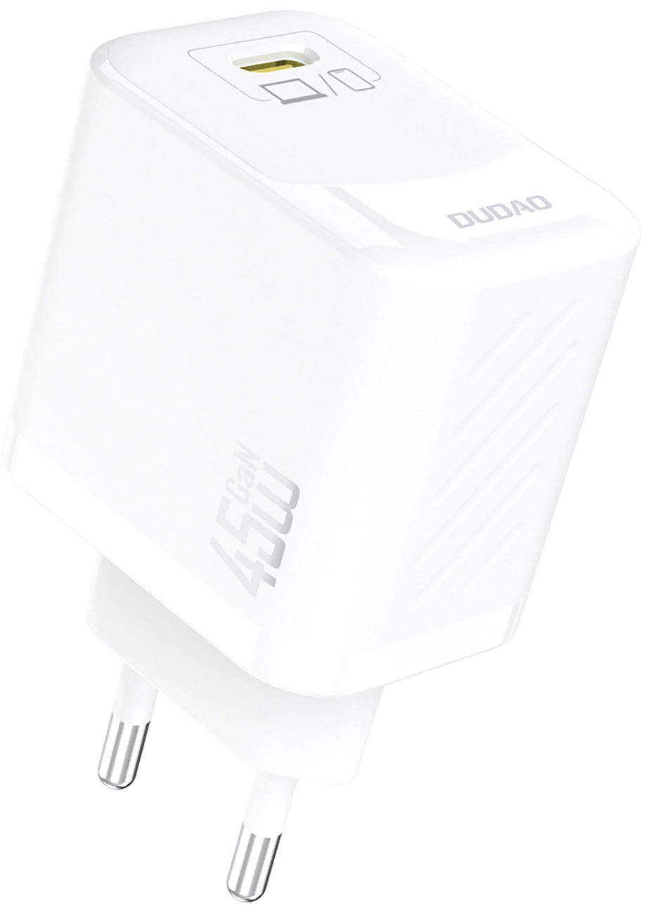 Lader for nettverk Dudao A28, 45W, 3A, 1 x USB-C, Hvit