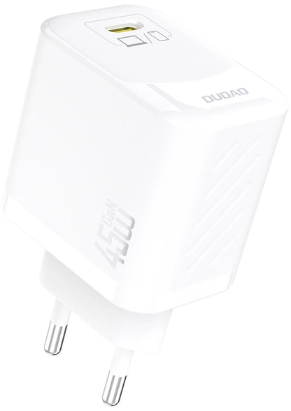 Lader for nettverk Dudao A28, 45W, 3A, 1 x USB-C, Hvit