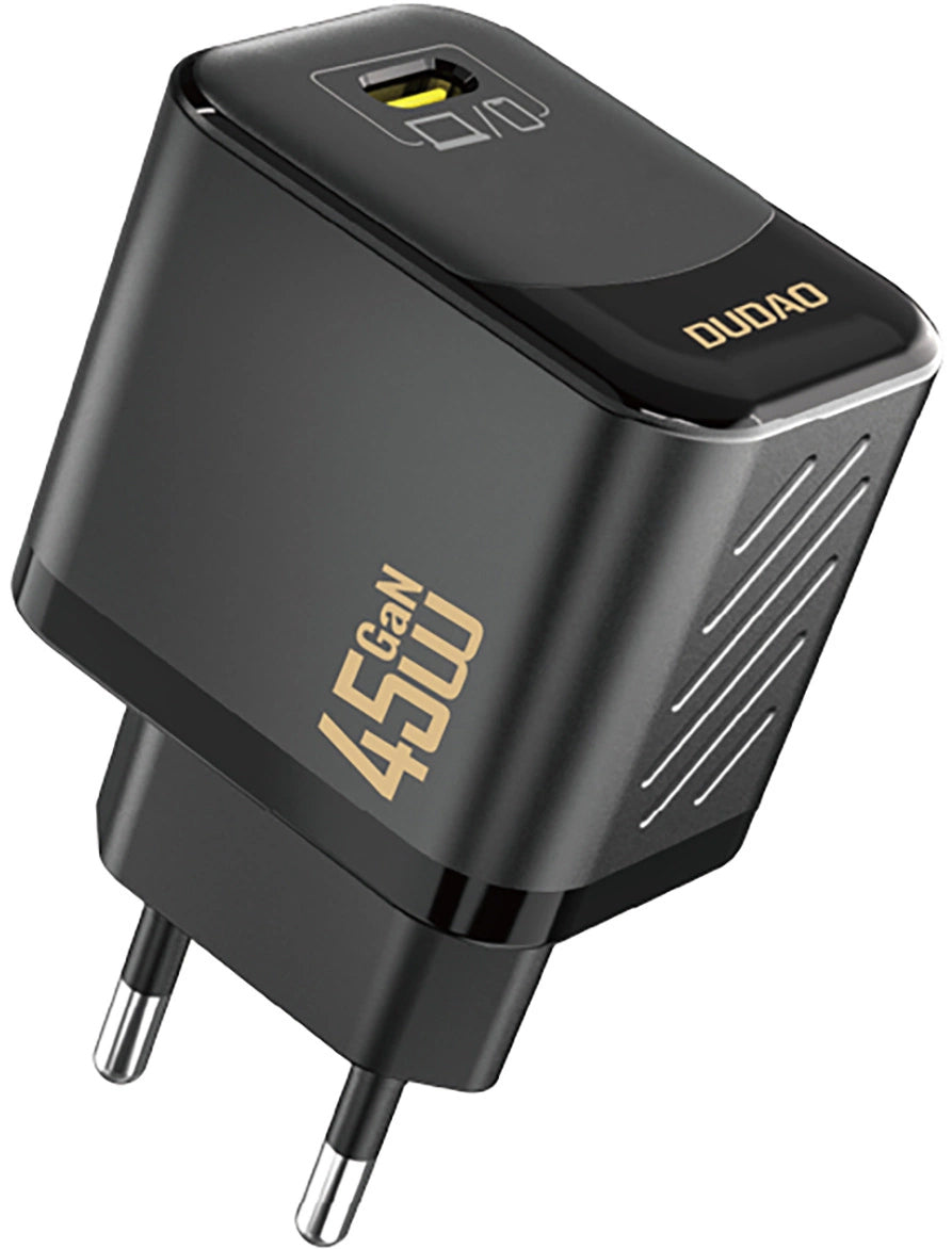 Nettlader Dudao A28, 45W, 3A, 1 x USB-C, Svart