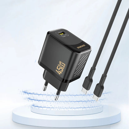 Nettlader Dudao A28, 45W, 3A, 1 x USB-C, Svart