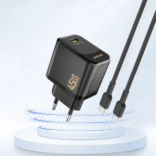 Nettlader Dudao A28, 45W, 3A, 1 x USB-C, Svart