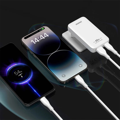 Dudao A65Q Travel Nettlader, 65W, 3.25A, 1 x USB-A - 1 x USB-C, Hvit