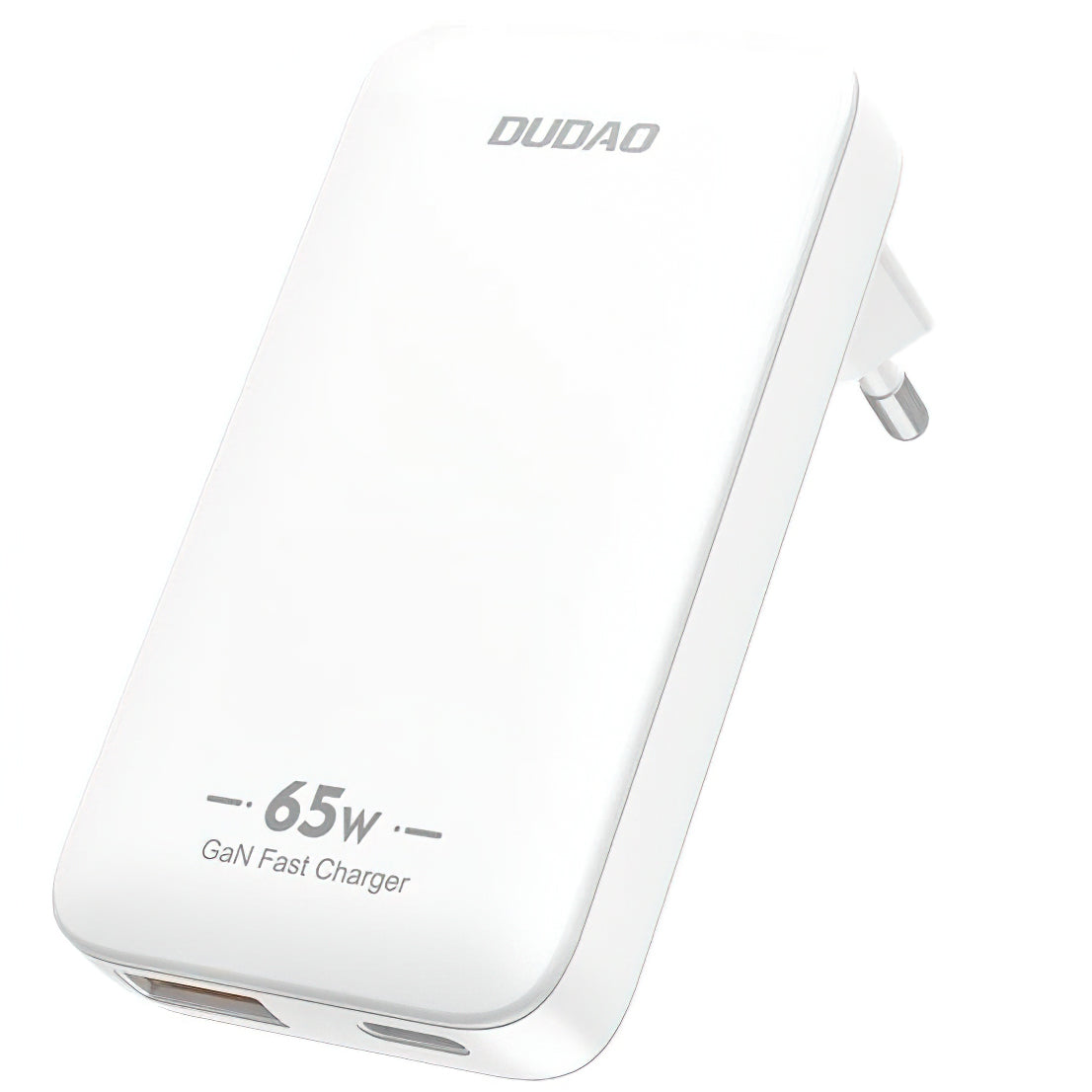 Dudao A65Q Travel Nettlader, 65W, 3.25A, 1 x USB-A - 1 x USB-C, Hvit