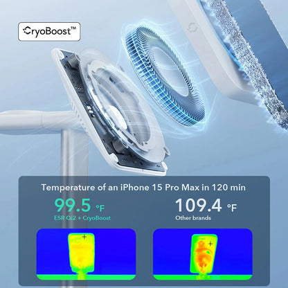Trådløs Nettlader ESR CryoBoost 3in1, 25W, 1.67A, Svart