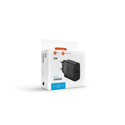 Nettlader Fixed, 20W, 3A, 1 x USB-C, Svart