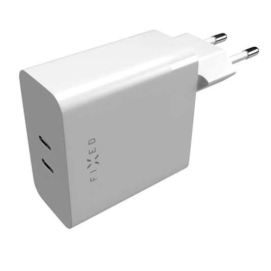 Nettlader Fixed, 65W, 3.25A, 2 x USB-C, Hvit