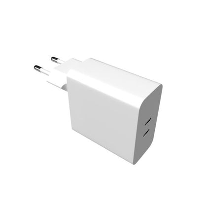 Nettlader Fixed, 65W, 3.25A, 2 x USB-C, Hvit
