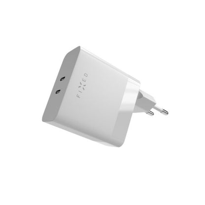 Nettlader Fixed, 65W, 3.25A, 2 x USB-C, Hvit