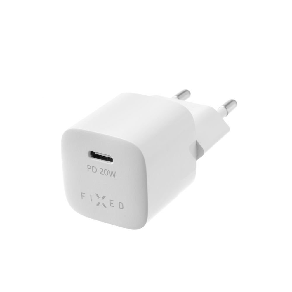Nettlader Fixed Mini, 20W, 3A, 1 x USB-C, Hvit