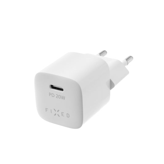 Nettlader Fixed Mini, 20W, 3A, 1 x USB-C, Hvit