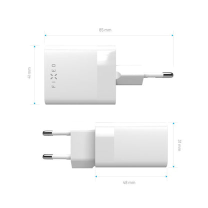 Nettlader Fixed Mini, 45W, 3A, 1 x USB-A - 1 x USB-C, Hvit
