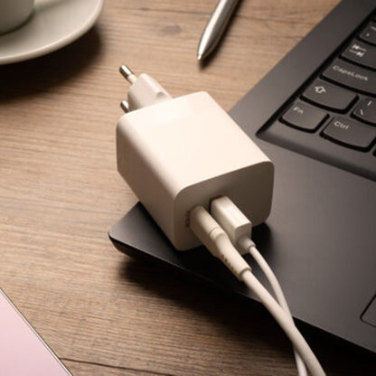 Nettlader Fixed Mini, 45W, 3A, 1 x USB-A - 1 x USB-C, Hvit