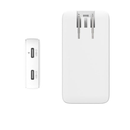 Lader for nettverk Fixed Travel, 45W, 3A, 2 x USB-C, Hvit