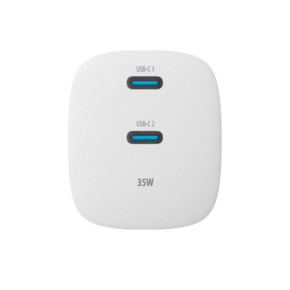 Lader Nettverk Forever TC-05-35CC, 35W, 3A, 2 x USB-C, Hvit