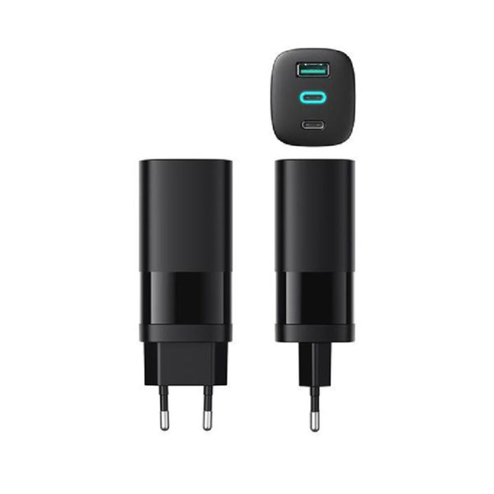 Nettlader HAVIT UC10, 65W, 3A, 1 x USB-A - 2 x USB-C, Svart