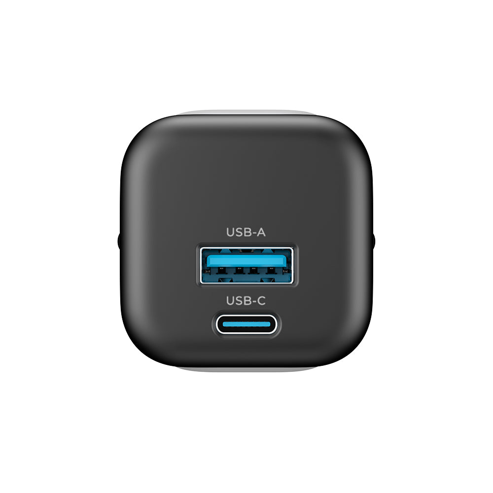 Nettlader HAVIT UC220, 20W, 3A, 1 x USB-A - 1 x USB-C, Svart Grå
