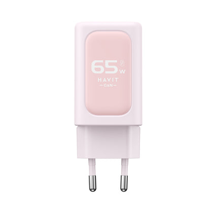 Nettlader HAVIT UC260, 65W, 3A, 1 x USB-A - 2 x USB-C, Rosa