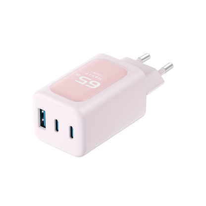 Nettlader HAVIT UC260, 65W, 3A, 1 x USB-A - 2 x USB-C, Rosa