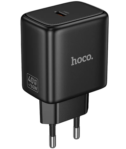 HOCO N83 Nettlader, 40W, 3A, 1 x USB-C, Svart