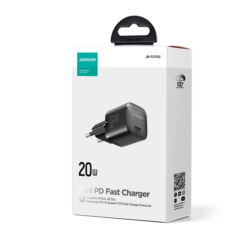 Joyroom JR-TCF02 nettverkslader, 20W, 3A, 1 x USB-C, Svart