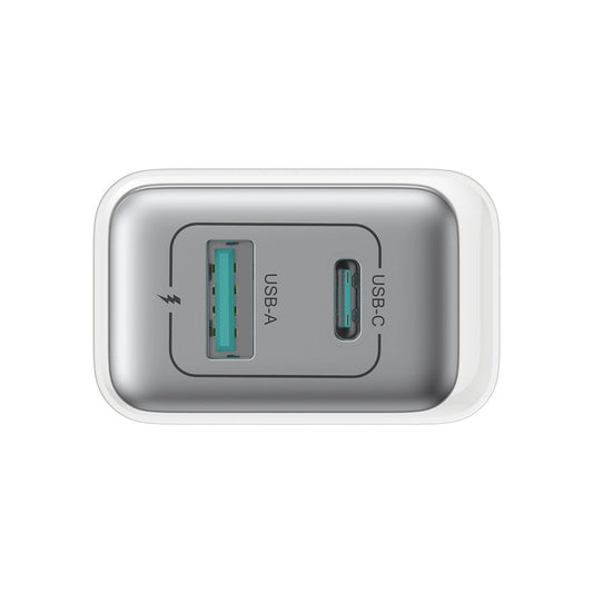 Joyroom JR-TCF15 nettverkslader, 30W, 5A, 1 x USB-A - 1 x USB-C, Hvit