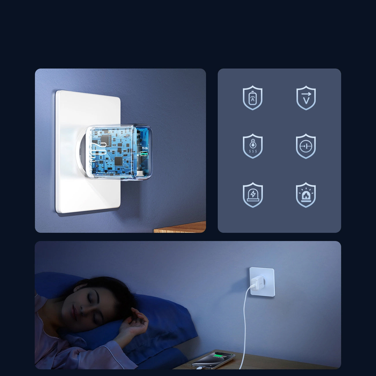 Nettlader Joyroom JR-TCF20, 20W, 3A, 1 x USB-C, Hvit