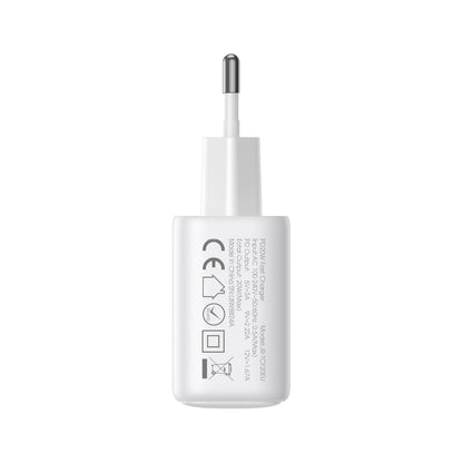 Joyroom JR-TCF21 nettverkslader, 20W, 3A, 1 x USB-A - 1 x USB-C, Hvit