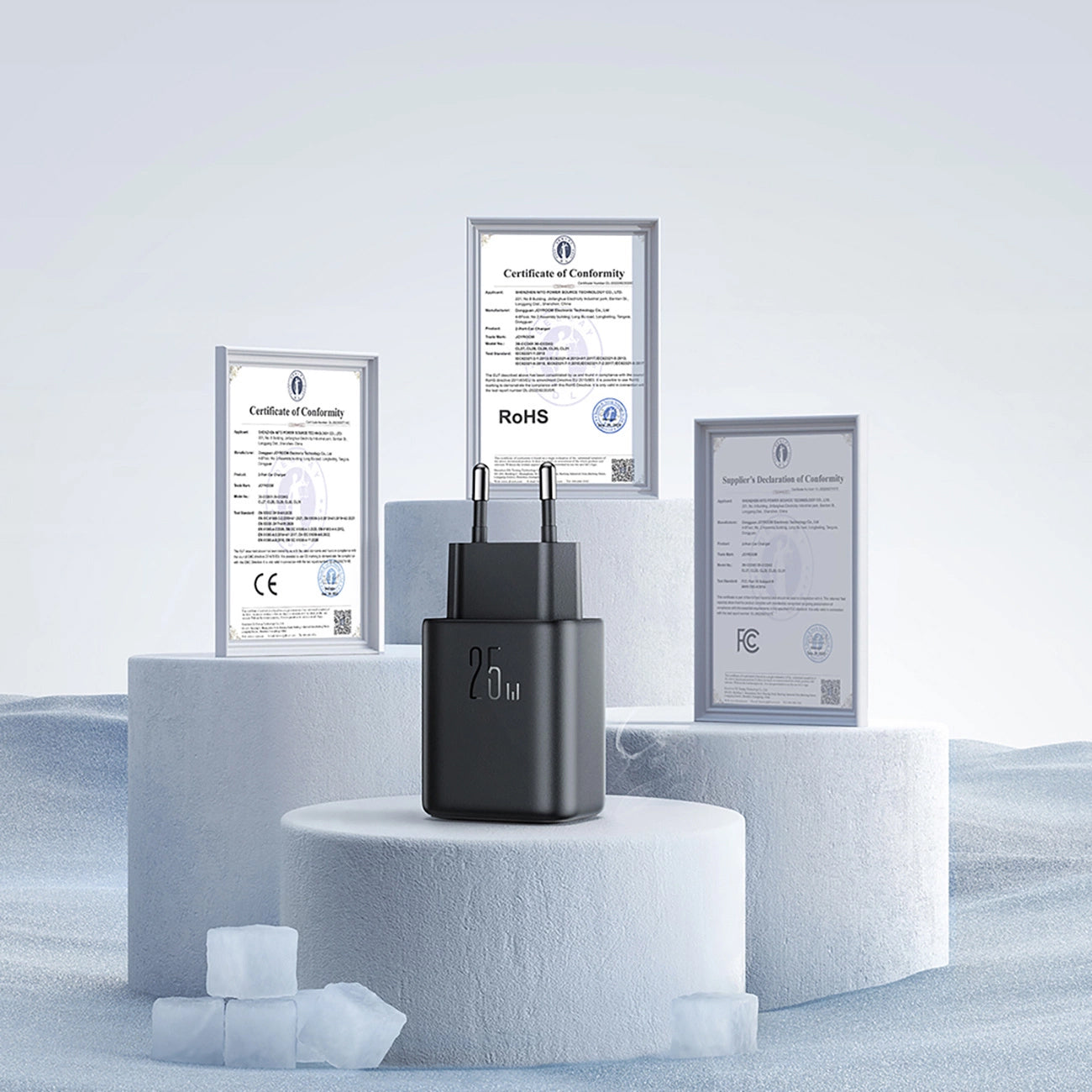 Lader for nettverk Joyroom JR-TCF23, 25W, 3A, 1 x USB-C, Svart