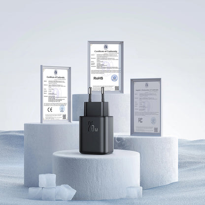 Lader for nettverk Joyroom JR-TCF23, 25W, 3A, 1 x USB-C, Svart