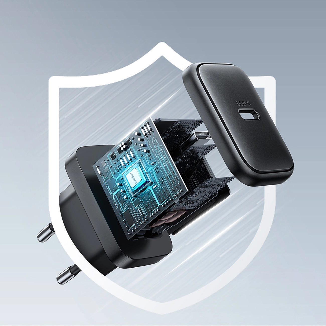 Lader for nettverk Joyroom JR-TCF23, 25W, 3A, 1 x USB-C, Svart