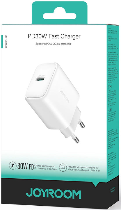 Joyroom JR-TCF24 Nettlader, 30W, 3A, 1 x USB-C, Hvit