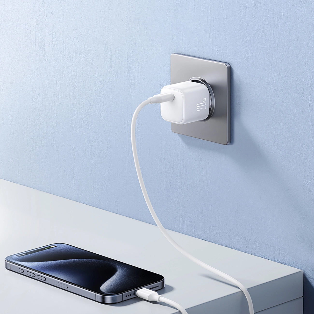 Joyroom JR-TCG08 nettverkslader, 20W, 3A, 1 x USB-C, Hvit